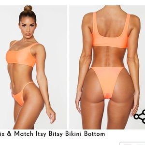 Coral bikini bottoms